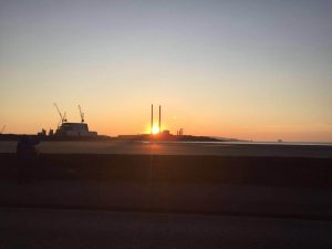 dublin port at sunrise