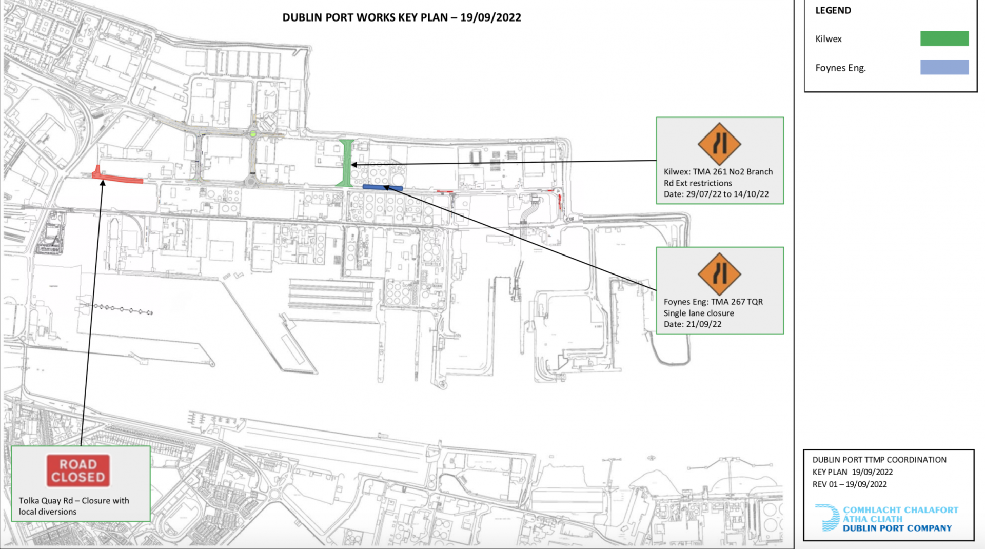 Dublin Port Temporary Traffic Management Plans 19th September 3rd