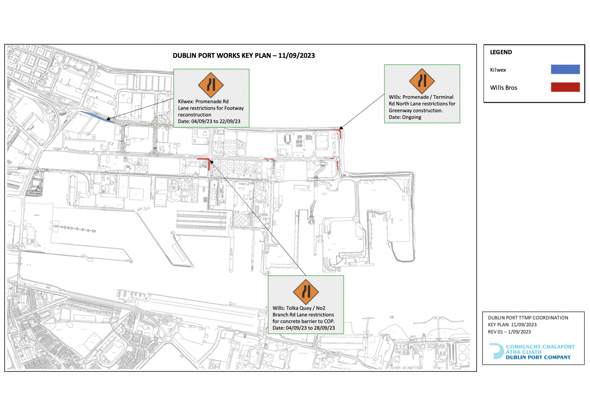 Dublin Port Traffic Updates 11th September – 25th September 2023 Dublin Port Traffic Updates 11th September – 25th September 2023