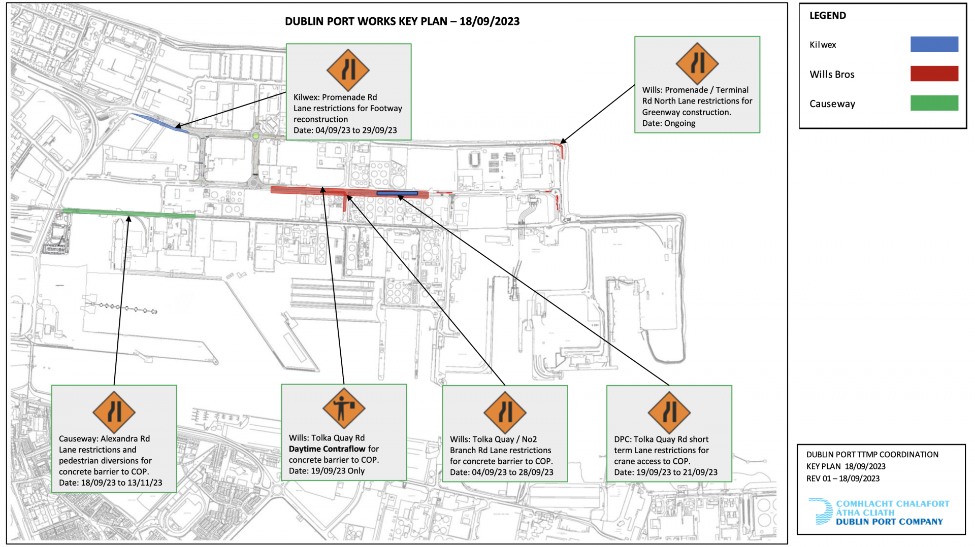 Dublin Port Traffic Updates 18th September – 2nd October 2023 Dublin Port Traffic Updates 18th September – 2nd October 2023