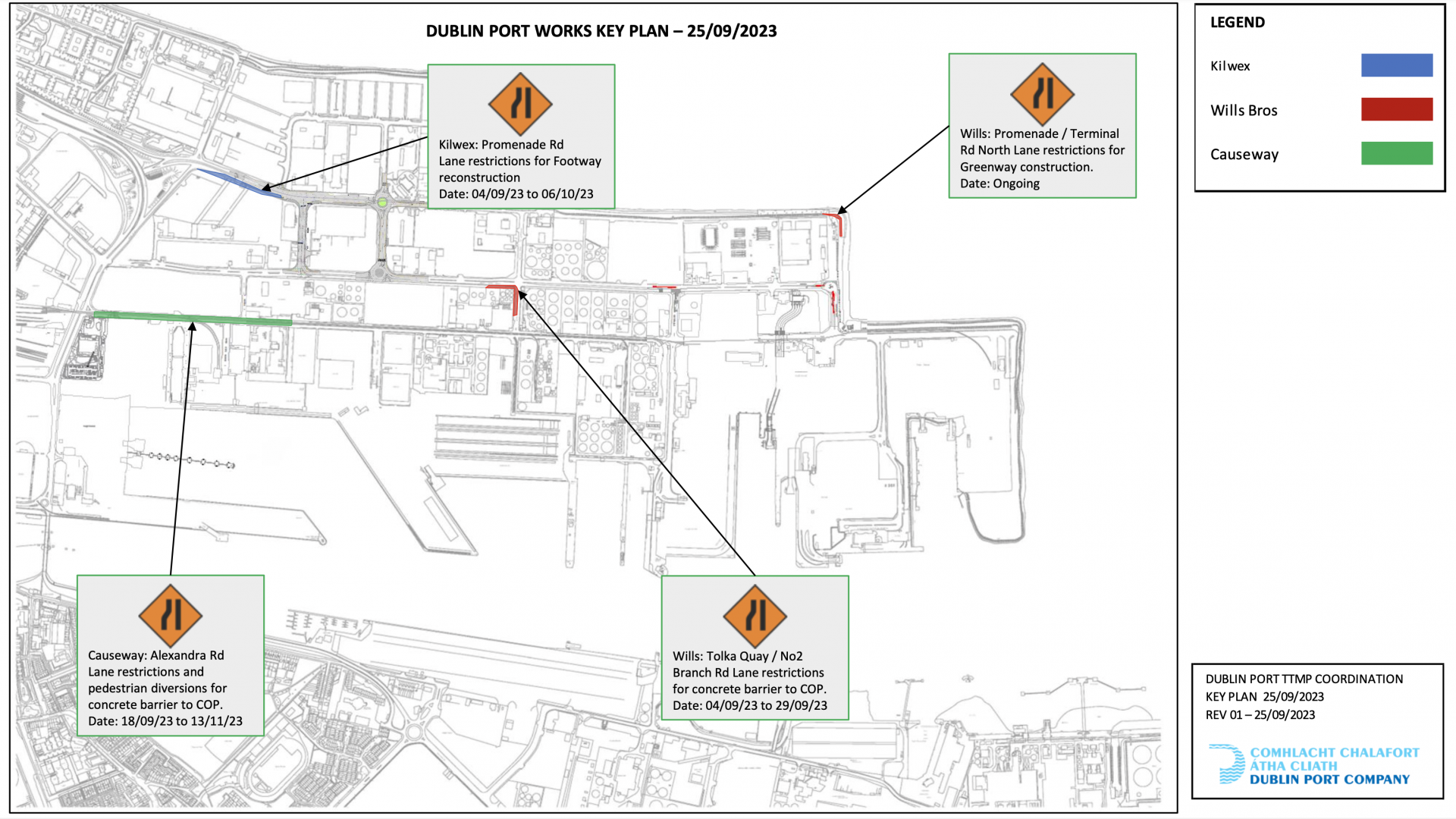 Dublin Port Traffic Updates 25th September – 9th October 2023 Dublin Port Traffic Updates 25th September – 9th October 2023