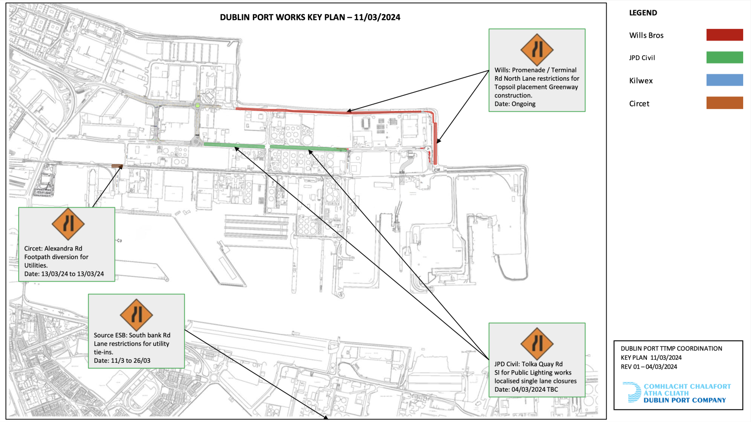 Dublin Port Traffic Updates 11th March 25th March 2024 Dublin Port