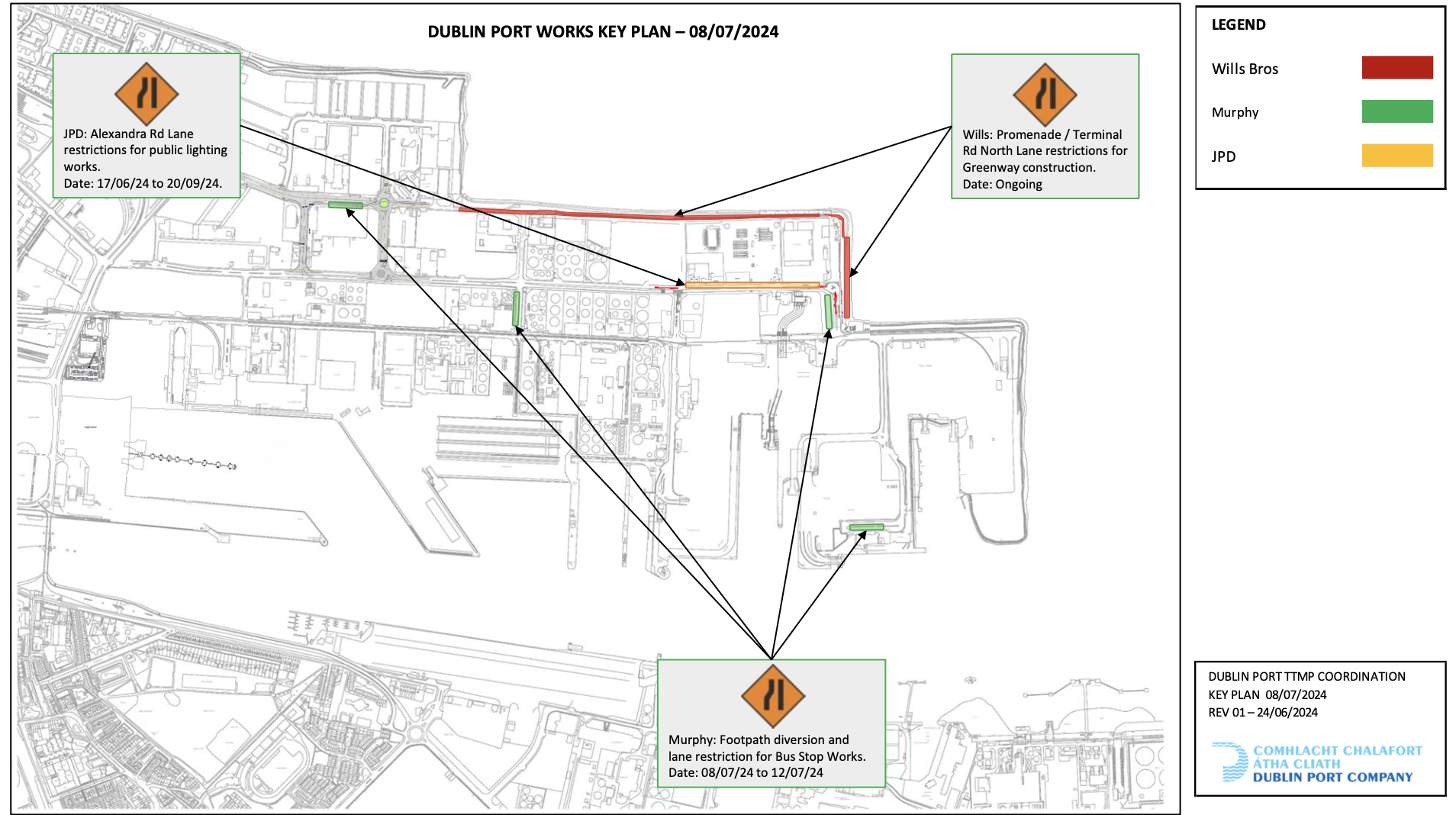 Dublin Port Traffic Updates 25th June – 8th July 2024 Dublin Port Traffic Updates 25th June – 8th July 2024